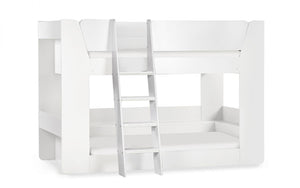 Julian Bowen Parsec Bunk Bed - White White Background From Side Front-Better Bed Company