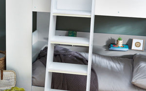 Julian Bowen Parsec Bunk Bed - White Ladder Close Up-Better Bed Company