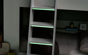 Julian Bowen Parsec Bunk Bed - White Lights On Ladder-Better Bed Company