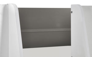 Julian Bowen Parsec Bunk Bed - Taupe & White White Background Entry Close Up-Better Bed Company