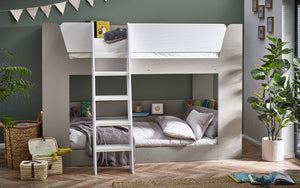 Julian Bowen Parsec Bunk Bed - Taupe & White-Better Bed Company