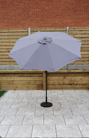 Signature Weave Parasol 3m Grey Open-Better Bed Company 