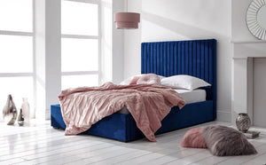 GFW Milazzo Ottoman Bed Navy Blue-Better Bed Company 
