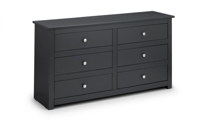 Julian Bowen Radley 6 Drawer Chest Anthracite