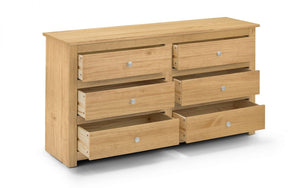 Julian Bowen Radley 6 Drawer Chest In Waxed Pine