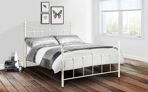 Julian Bowen Rebecca White Metal Bed Frame-Better Bed Company