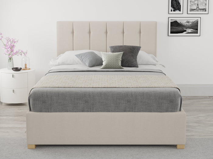 Better Rorier Off White Fabric Ottoman Bed
