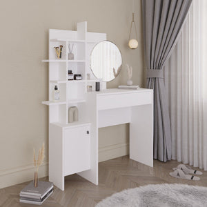 GFW Freyja Dressing Table White From Side-Better Bed Company