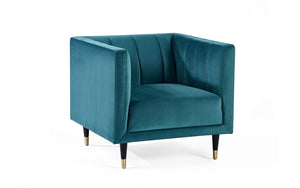 Julian Bowen Salma Scalloped Back Chair Teal-Better Bed Company