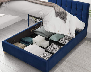 Better Cheshire Blue Ottoman Bed
