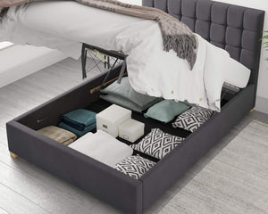 Better Cheshire Dark Grey Ottoman Bed