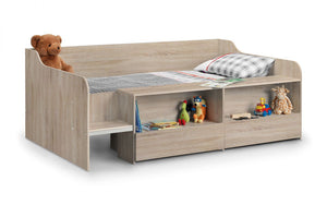 Julian Bowen Stella Low Sleeper Bed Oak Detail-Better Bed Company