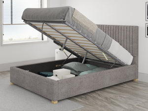 Better Glossop Velour Silver Ottoman Bed
