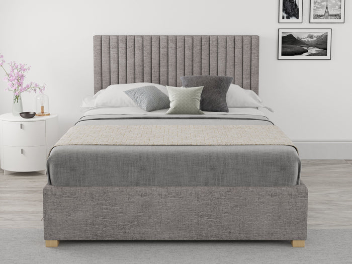 Better Glossop Velour Silver Ottoman Bed
