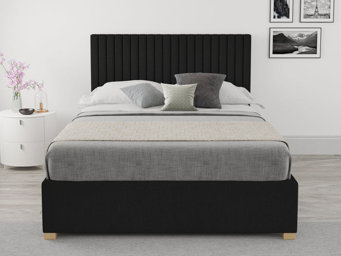 Better Glossop Malham Weave Black Ottoman Bed