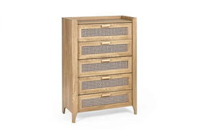 Julian Bowen Sydney 5 Drawer Chest From Side Front-Better Bed Company
