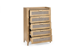 Julian Bowen Sydney 5 Drawer Chest From Side-Better Bed Company