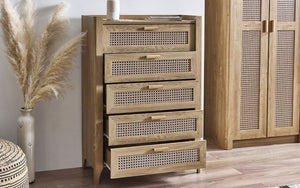 Julian Bowen Sydney 5 Drawer Chest Drawers Open-Better Bed Company