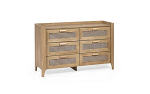 Julian Bowen Sydney 6 Drawer Wide Chest White Back Ground From Side-Better Bed Company
