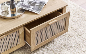 Julian Bowen Sydney 2 Drawer Coffee Table Inside Drawer-Better Bed Company