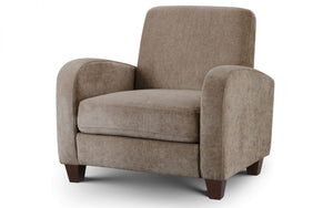 Julian Bowen Vivo Chair Mink Chenille-Better Bed Company 