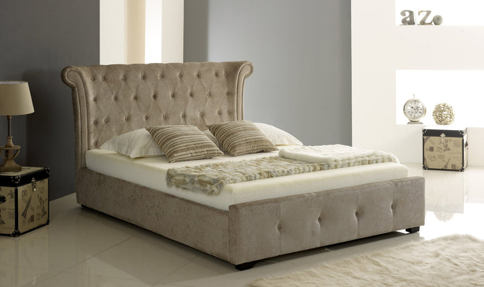 Artisan Bed Company Mink Ottoman Fabric Bed