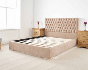 Aspire Farnley Beige Double Bed Frame-Better Store 