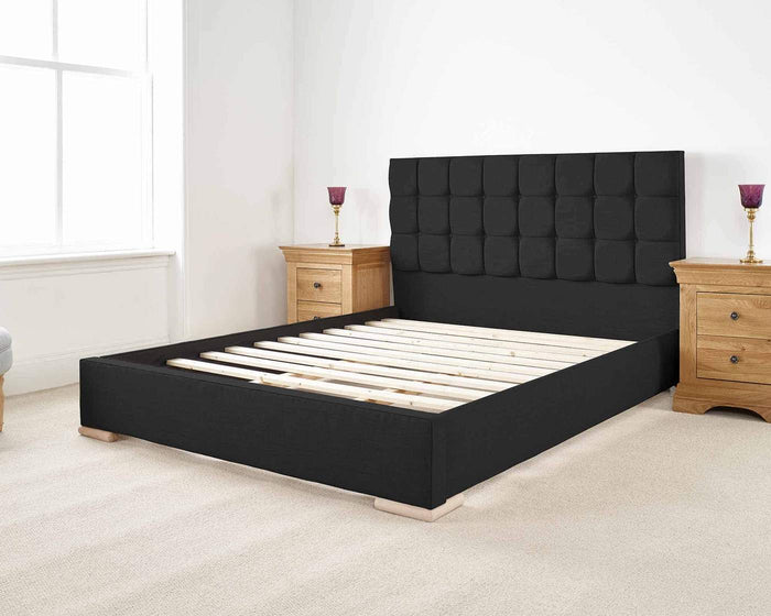 Bankers Black Fabric Bed