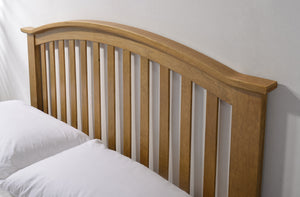 Flintshire Furniture Leeswood Bed Frame In Oak Headboard Close Up-Better Store 