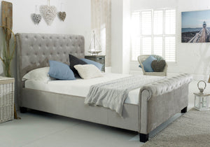 Libbie Silver Fabric Bed