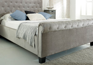 Libbie Silver Fabric Bed