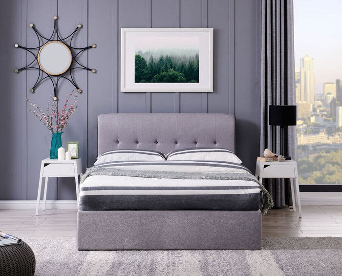 Flint Grey Fabric Bed