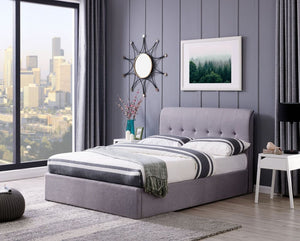 Flint Grey Fabric Bed-Fabric Beds-Better Store