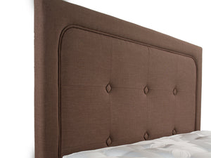 Artisan Fabric Ottoman Linen Bed Headboard Close Up-Better Store